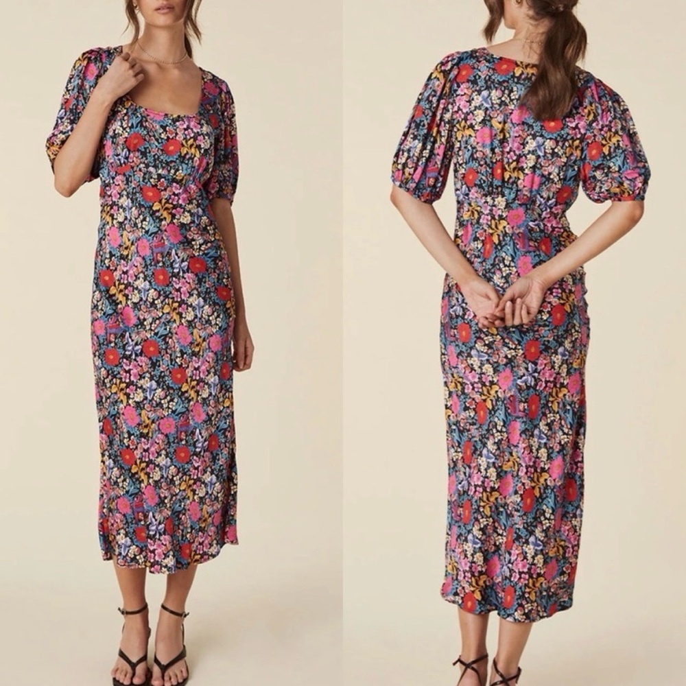 Spell Multicolor Floral Midi Dress
